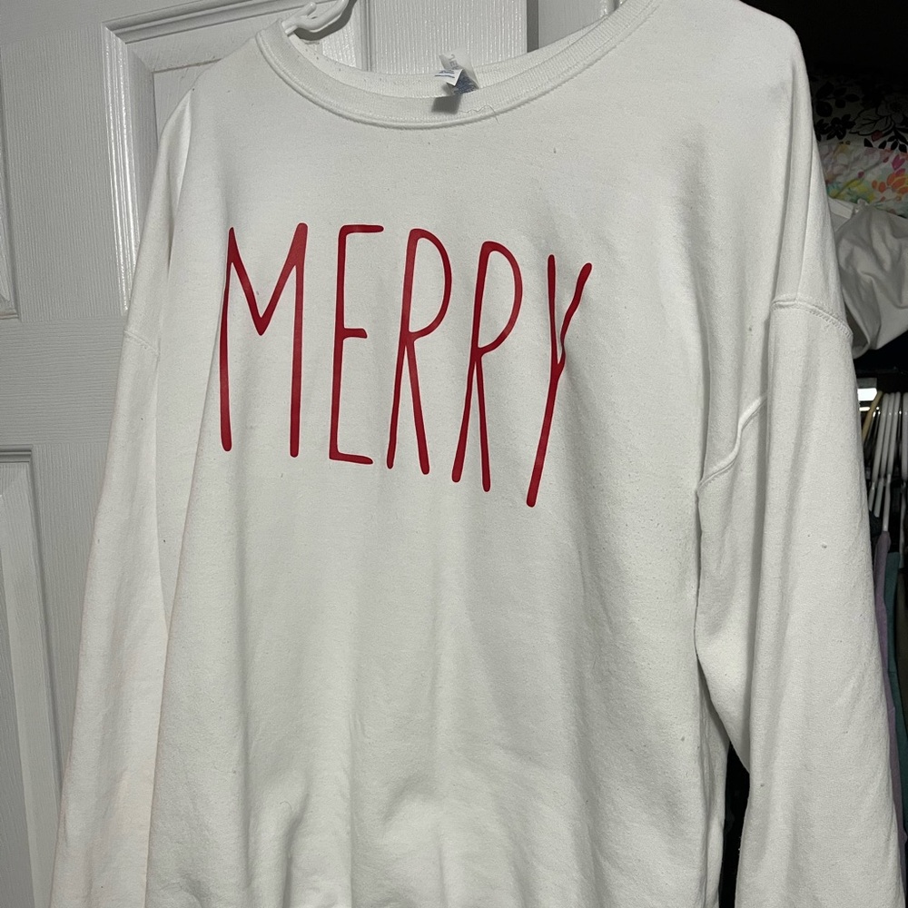 “Merry” crewneck sweatshirt.